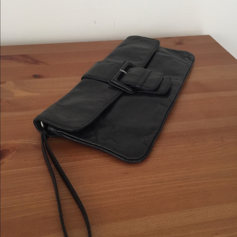 Hobo International black leather wristlet